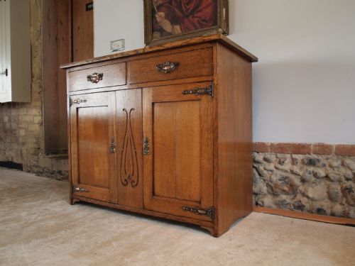 Sideboard Dresser Arts and Crafts Oak C1900