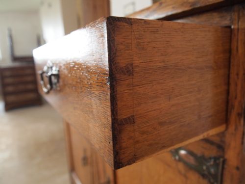 fig 2. Sideboard dresser Arts and Crafts Oak c1900
