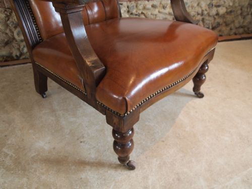 fig 2. Chair stunning Victorian library reading armchair c1870