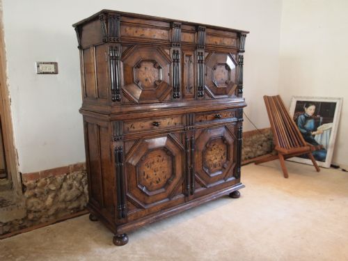 fig 1. Cupboard pantry dresser press outstanding 17th century design Oak c1900