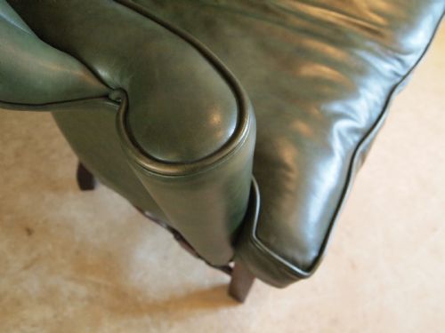 fig 1. Armchair stunning Edwardian leather Mahogany c1900