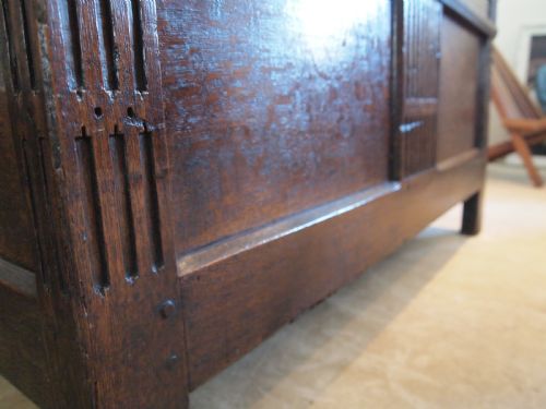 fig 1. Chest coffer blanket box Queen Anne Oak c1700