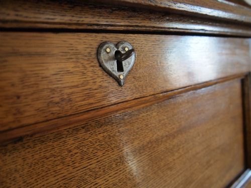 fig 1. Bureau bookcase Arts and Crafts Oak c1900