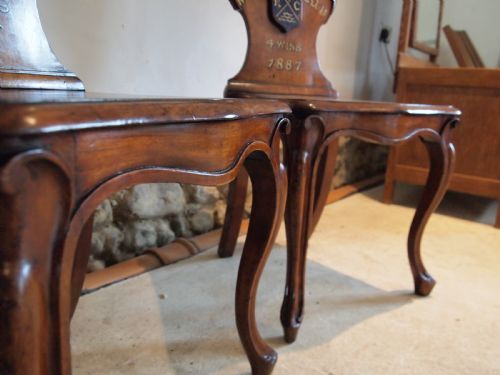 fig 3. Chairs fine pair of William IV Mahogany Hall chairs c1830