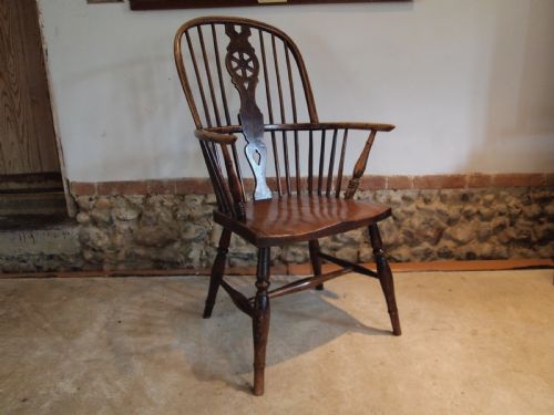 Chair Windsor Wheel Back Ash Elm George IV C1820