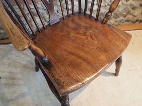 fig 1. Chair Windsor wheel back Ash Elm George IV c1820