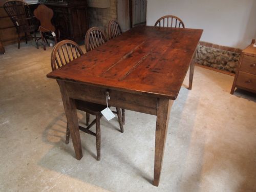 fig 1. Table refectory farmhouse French Cherry wood c1780