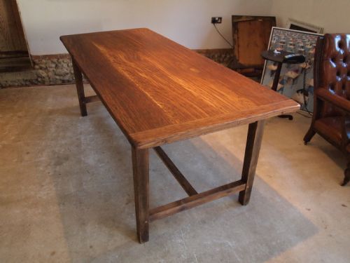 Table Farmhouse Refectory Dining Oak Edwardian C1900