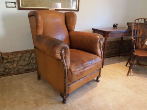 fig 1. Chair Victorian Leather Club Armchair c1880