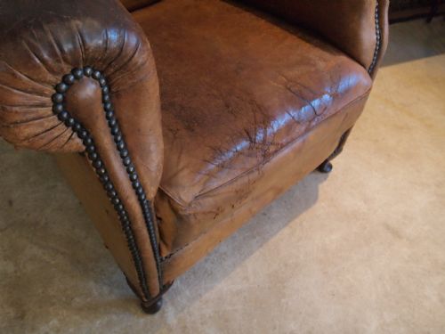 fig 2. Chair Victorian Leather Club Armchair c1880
