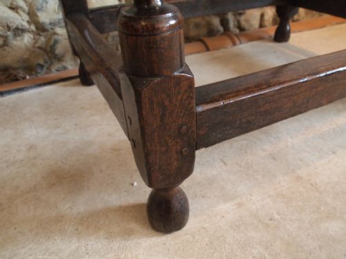 fig 1. Table Charles II Oak side hall lamp c1680