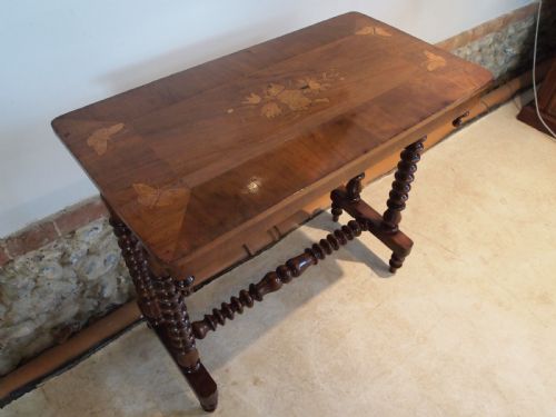 fig 1. Table hall lamp console Victorian Walnut c1880