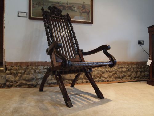 Chair Victorian Carved Oak Easy Chair C1890