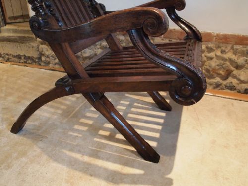 fig 1. Chair Victorian carved Oak easy chair c1890