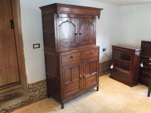 fig 3. Cupboard dresser sideboard Welsh Oak 2 part George III c1790