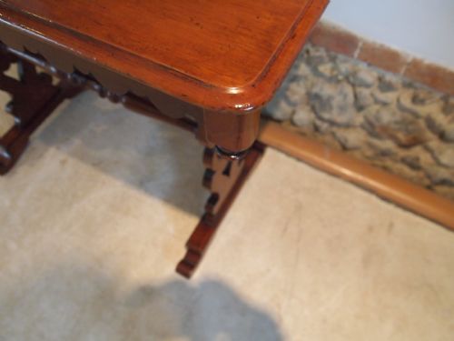 fig 1. Table side hall lamp console Victorian Mahogany c1880