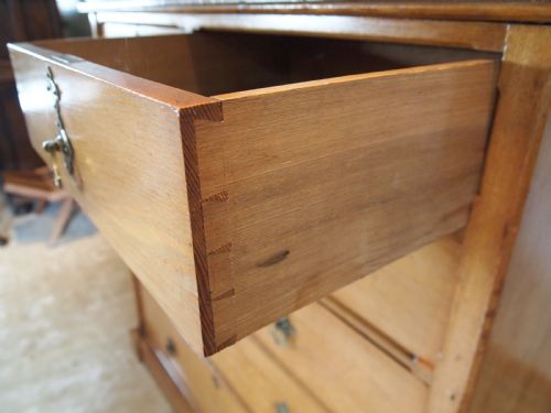 fig 2. Chest of drawers Arts and Crafts Victorian Ash Pugin influenced c1880