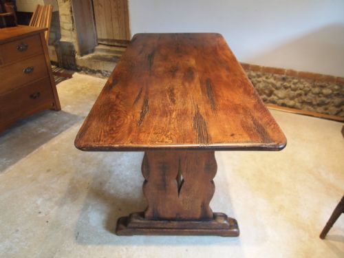 fig 1. Table dining refectory farmhouse tavern Victorian Oak c1890