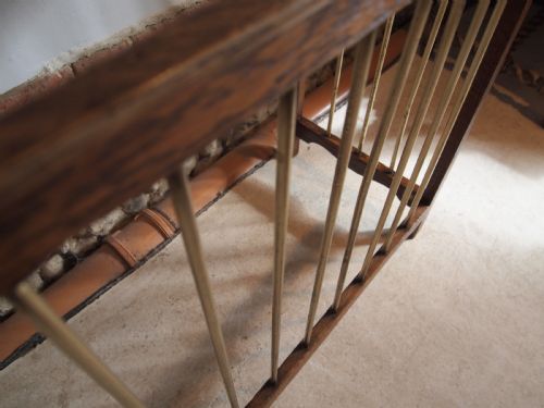 fig 1. Fire guard fender Victorian Oak and brass c1900