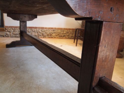 fig 2. Table Elm refectory farmhouse dining large seats 10 Edwardian c1900