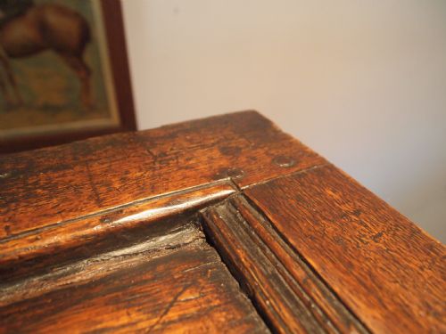 fig 2. Coffer chest blanket box Queen Anne Oak c1700