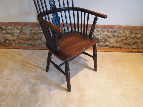 fig 2. Chair Rare Windsor armchair Ash and Elm c1840