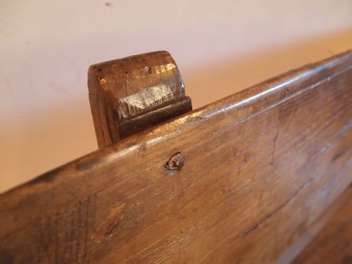 fig 3. Bench settle pew refectory Rare primitive George II Oak c1720