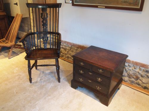 Stool Rare George II Closed Box Stool Chest of Drawers C1750