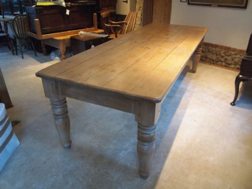 Table Refectory Dining Farmhouse Pine Large C1930