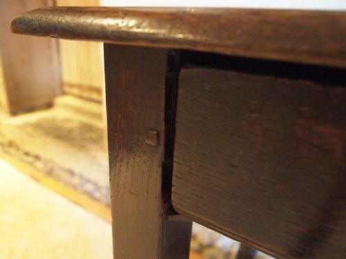 fig 2. Table side hall lamp Charles II Oak c1680