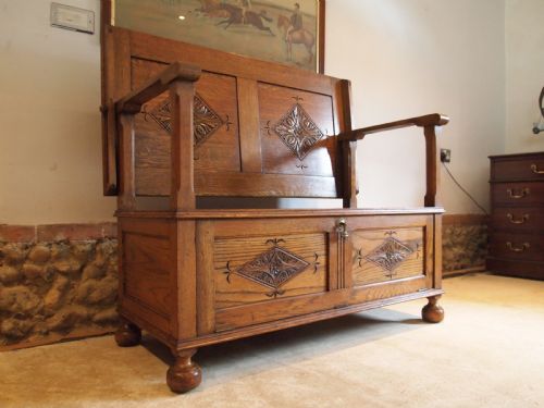 Bench Settle Pew Monks Bench Table Oak C1900