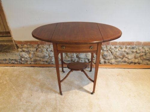 Table Stunning Edwardian Side Lamp Hall Pembroke C1900