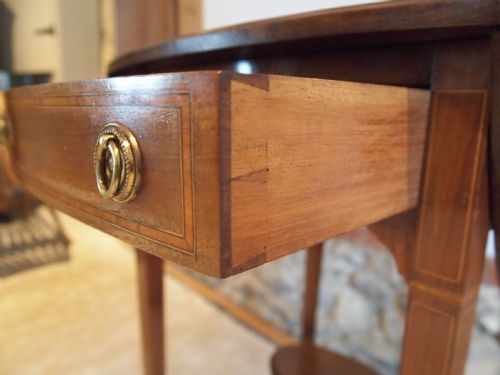 fig 1. Table stunning Edwardian Side lamp hall Pembroke c1900