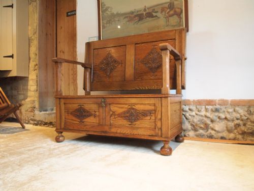 Bench Settle Pew Monks Bench Table Oak C1900