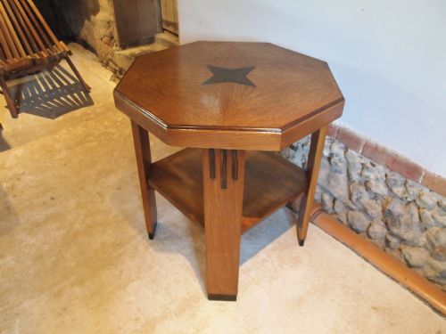 fig 2. Table Art Deco Oak and Coromandel fine quality c1920