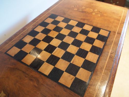fig 1. Table hall side console games Victorian Walnut c1870