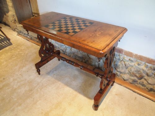 fig 2. Table hall side console games Victorian Walnut c1870