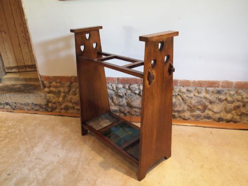 Stick Stand Rare Liberty "The Hadley" Arts and Crafts Oak C1903