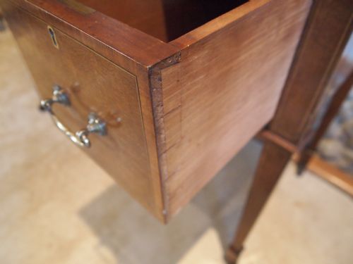 fig 1. Desk fine quality Edwardian Mahogany inlaid c1900