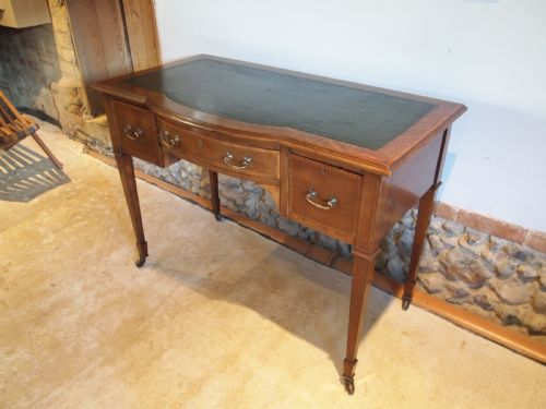 fig 2. Desk fine quality Edwardian Mahogany inlaid c1900