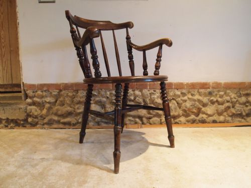 Chair Windsor Victorian Penny Seat Armchair C1880