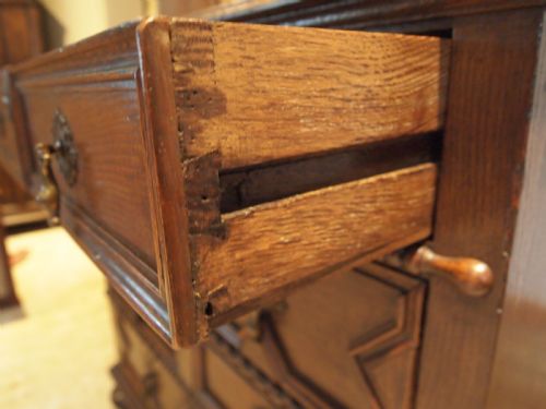 fig 1. Chest of drawers Queen Anne Oak small c1700