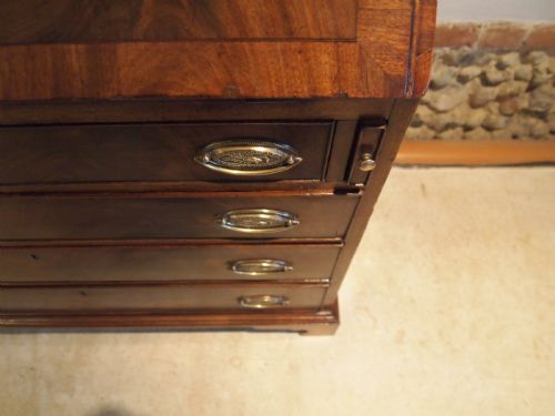 fig 1. Bureau George III flame Mahogany c1790