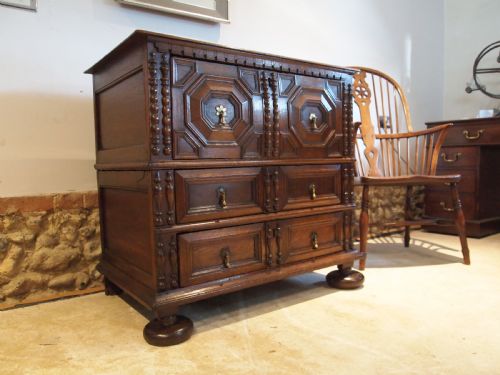 Chest of Drawers Rare Small William and Mary Oak C1690