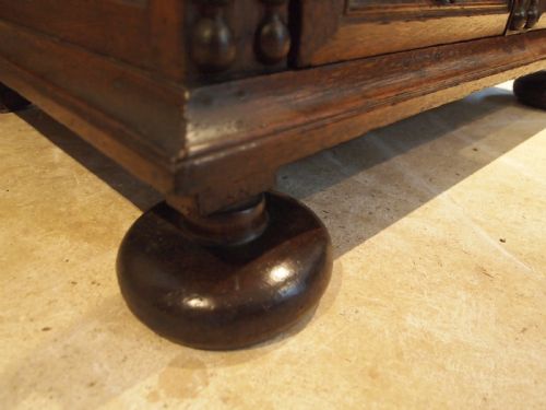 fig 2. Chest of drawers rare small William and Mary Oak c1690