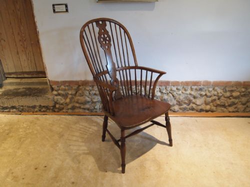 Chair Windsor Early Victorian Ash Elm Armchair C1840