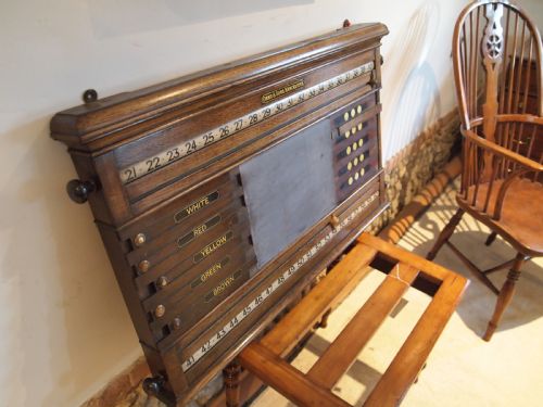 Snooker Scoreboard Victorian Oak Orme and Sons Manchester C1890