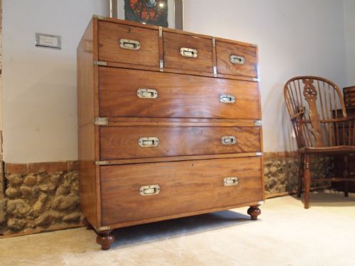 Chest of Drawers Military Campaign Chest Mahogany Hobbs and Co C1850