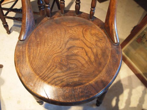 fig 1. Chairs V rare set of 12 Victorian Windsor Elm Ash c1870