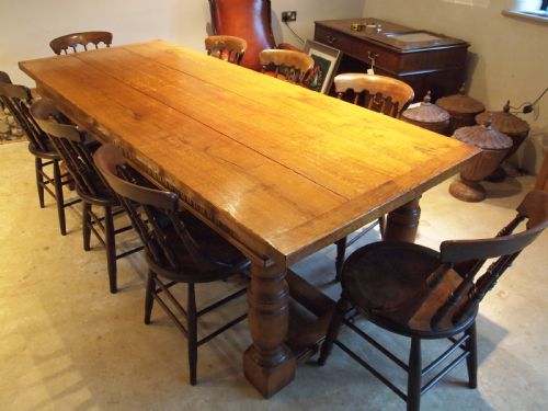 fig 1. Table refectory dining farmhouse English Oak c1930